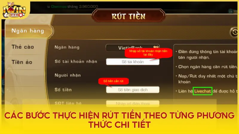 Hướng dẫn rút tiền Iwin chi tiết cho người chơi mới