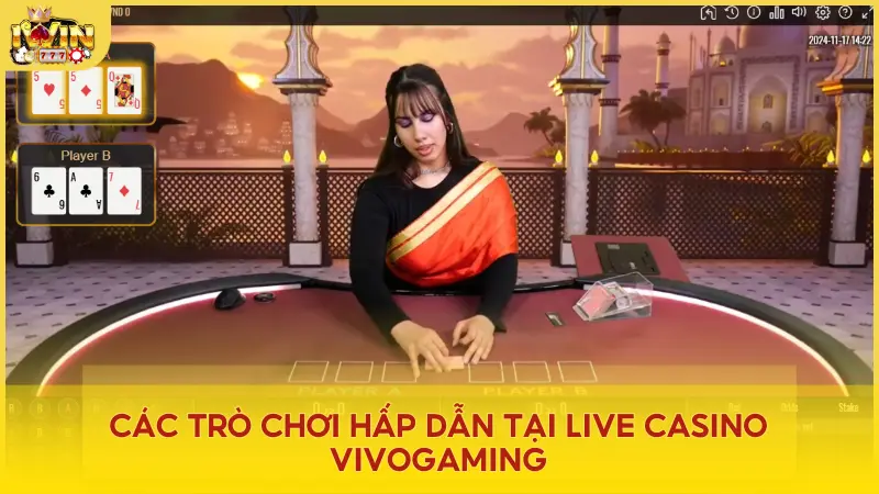 Các trò chơi bài phổ biến đều có tại Live casino Vivogaming