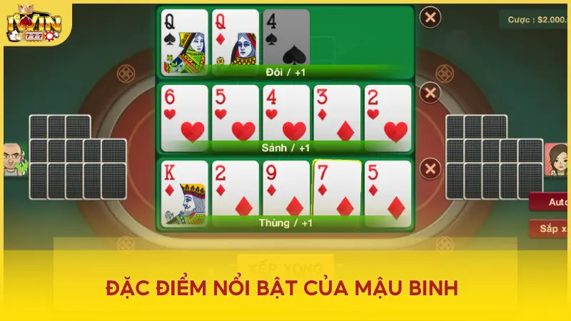 Mậu Binh có nhiều quy tắc sắp xếp bài đặc biệt như "Sảnh Rồng", "Thùng Phá Sảnh", hoặc "Tứ Quý", làm tăng thêm sự thú vị và thách thức trong từng ván bài.