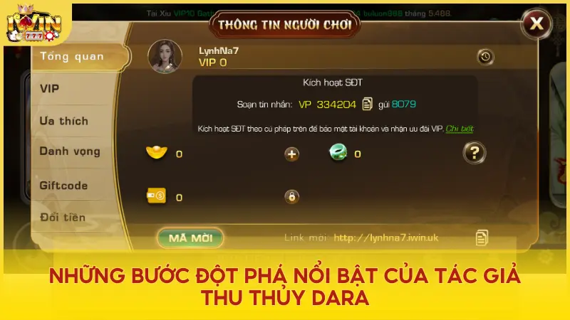 Những thành tựu đạt được dưới ngòi bút của tác giả Thu Thuỷ Dara