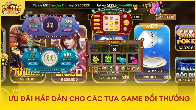 Iwin mang đến ưu đãi độc quyền cho các game đổi thưởng